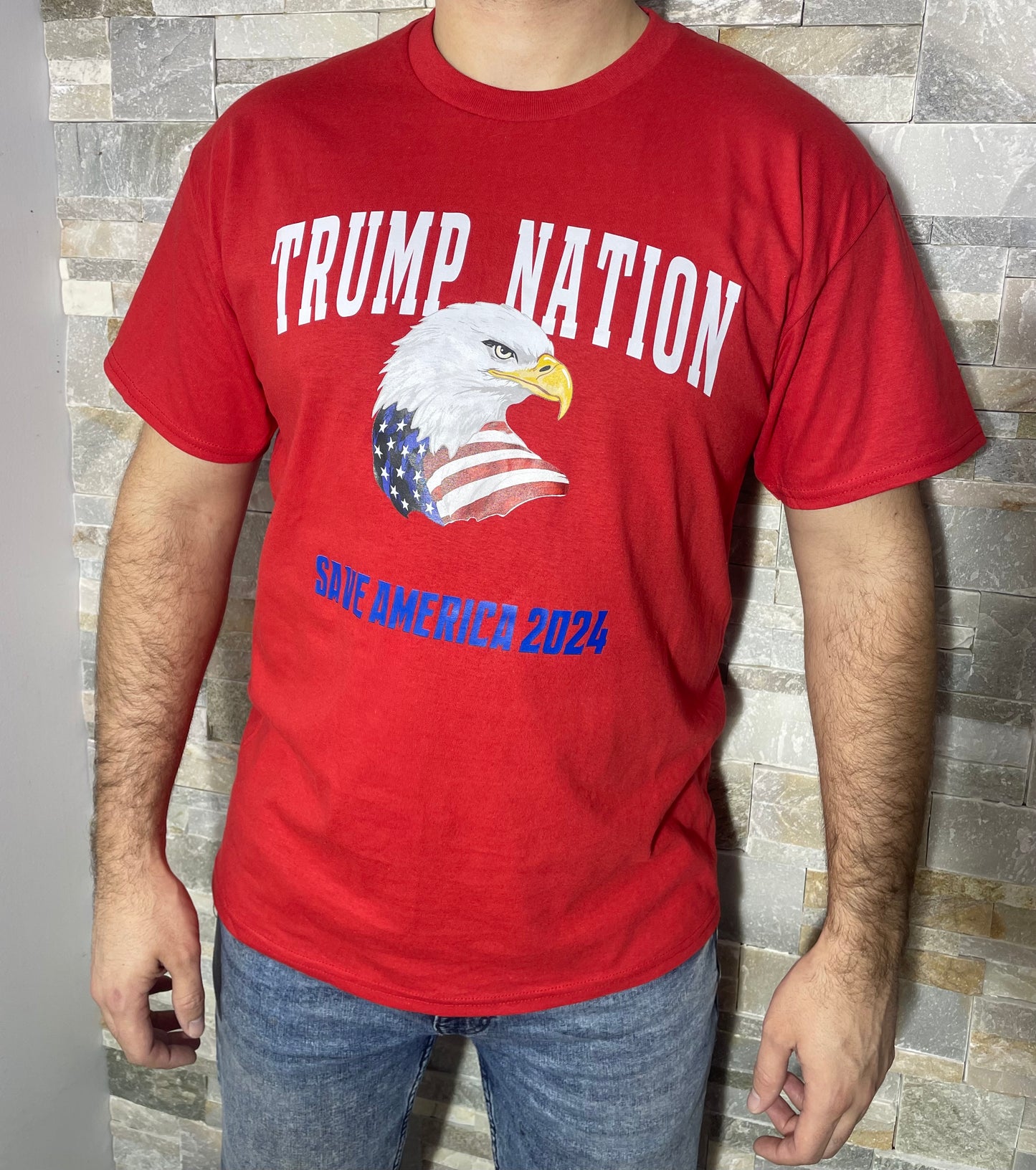 Save America 2024 Red T shirt TRUMP NATION